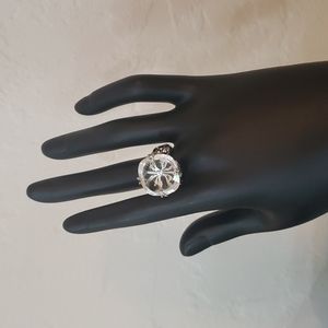 Silpada Filigree  Crystal Sterling Ring